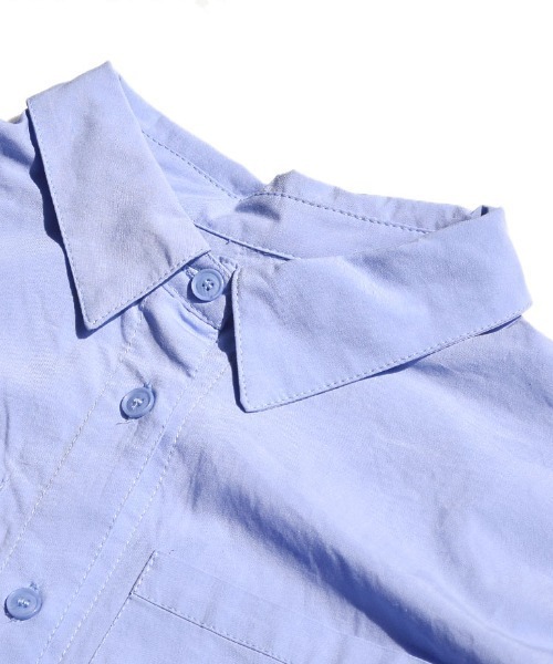 e-zakkamania stores（イーザッカマニアストアーズ）の「【一枚で様になるボックスシャツ】 ボックスシルエット ブロードシャツ（シャツ/ブラウス・レディース・ブラック/ブルー/ホワイト・M）」の15枚目の写真