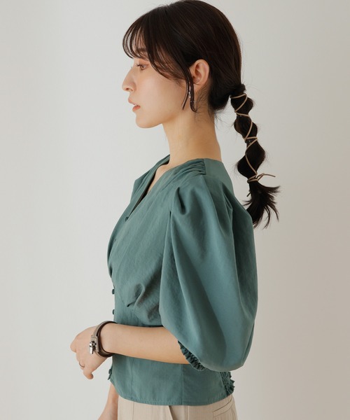 LADYMADE（レディメイド）の「パワショルコルセットブラウス（シャツ/ブラウス・レディース・グリーン/ブラック/オフホワイト/オレンジ系その他・FREE）」の5枚目の写真