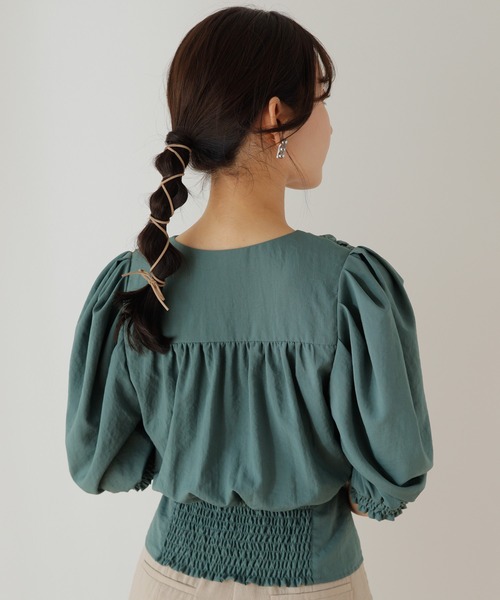 LADYMADE（レディメイド）の「パワショルコルセットブラウス（シャツ/ブラウス・レディース・グリーン/ブラック/オフホワイト/オレンジ系その他・FREE）」の6枚目の写真