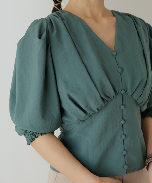 LADYMADE（レディメイド）の「パワショルコルセットブラウス（シャツ/ブラウス・レディース・グリーン/ブラック/オフホワイト/オレンジ系その他・FREE）」の7枚目の写真