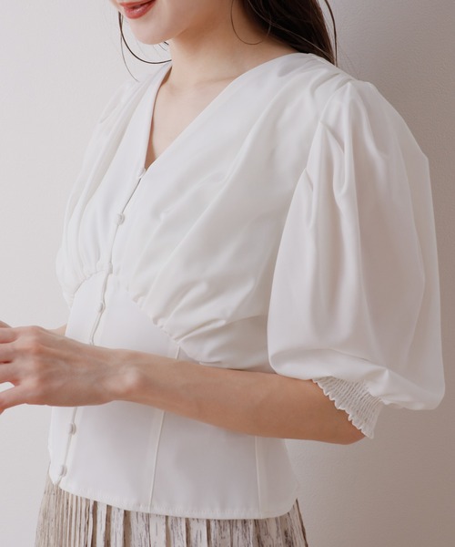 LADYMADE（レディメイド）の「パワショルコルセットブラウス（シャツ/ブラウス・レディース・グリーン/ブラック/オフホワイト/オレンジ系その他・FREE）」の22枚目の写真