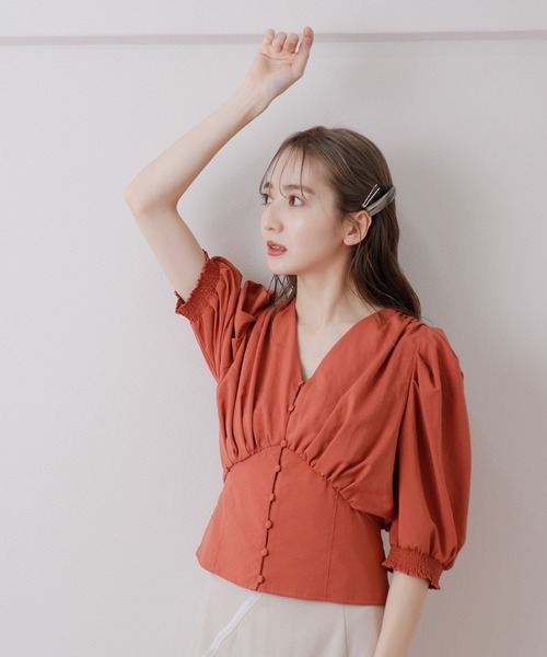 LADYMADE（レディメイド）の「パワショルコルセットブラウス（シャツ/ブラウス・レディース・グリーン/ブラック/オフホワイト/オレンジ系その他・FREE）」の21枚目の写真