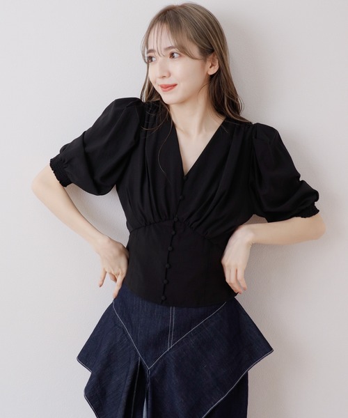 LADYMADE（レディメイド）の「パワショルコルセットブラウス（シャツ/ブラウス・レディース・グリーン/ブラック/オフホワイト/オレンジ系その他・FREE）」の15枚目の写真