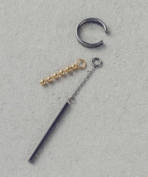 and cloud（アンドクラウド）の「【ZOZOTOWN Limited】4way Hoop Earring / Single（イヤリング・レディース・ゴールド系その他/ブラック系その他/シルバー系その他・FREE）」の6枚目の写真