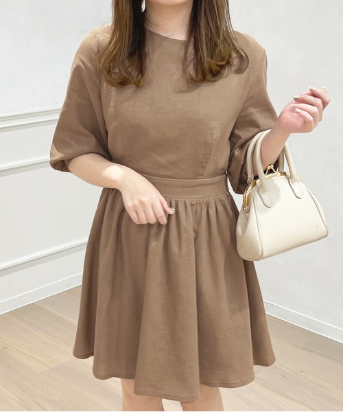 apres jour by yuririn(アプレジュールバイユリリン)の「【yuririn*×apres jour】リボンミニワンピース【ZOZOTOWN限定アイテム】(ワンピース・レディース・ベージュ/アイボリー/モカ・SMALL/MEDIUM/X-LARGE)」の9枚目の写真