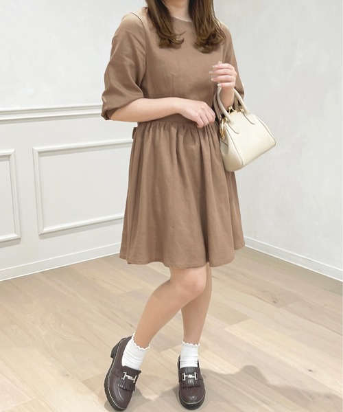 apres jour by yuririn(アプレジュールバイユリリン)の「【yuririn*×apres jour】リボンミニワンピース【ZOZOTOWN限定アイテム】(ワンピース・レディース・ベージュ/アイボリー/モカ・SMALL/MEDIUM/X-LARGE)」の10枚目の写真