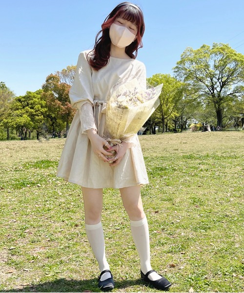 セール】【yuririn*×apres jour】リボンミニワンピース