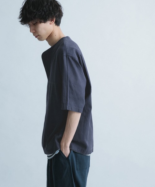 FORK&SPOON(フォークアンドスプーン)の「FORK&SPOON ハーフジッププルオーバーシャツ(シャツ/ブラウス・メンズ・ネイビー/アイボリー・5/4)」の3枚目の写真