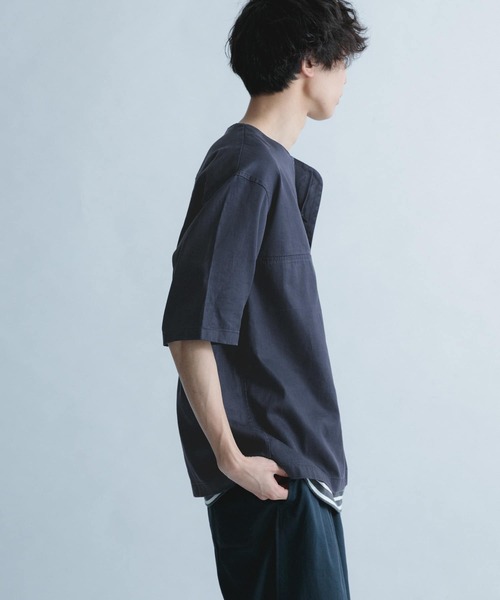 FORK&SPOON(フォークアンドスプーン)の「FORK&SPOON ハーフジッププルオーバーシャツ(シャツ/ブラウス・メンズ・ネイビー/アイボリー・5/4)」の6枚目の写真