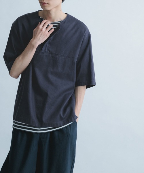 FORK&SPOON(フォークアンドスプーン)の「FORK&SPOON ハーフジッププルオーバーシャツ(シャツ/ブラウス・メンズ・ネイビー/アイボリー・5/4)」の15枚目の写真