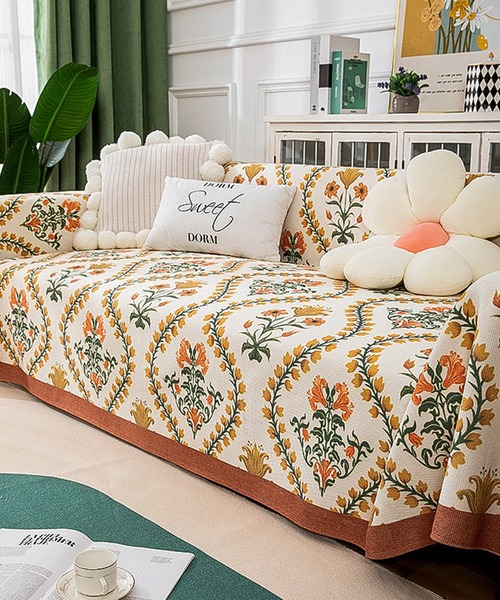 セール】総柄ソファーカバー マルチカバー 【180*220】（ブランケット