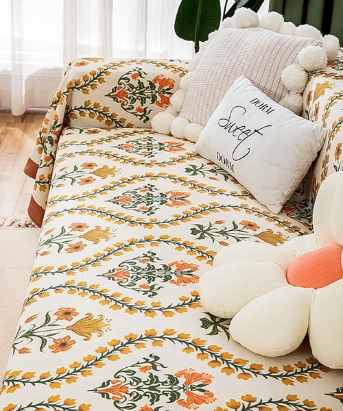 セール】総柄ソファーカバー マルチカバー 【180*220】（ブランケット