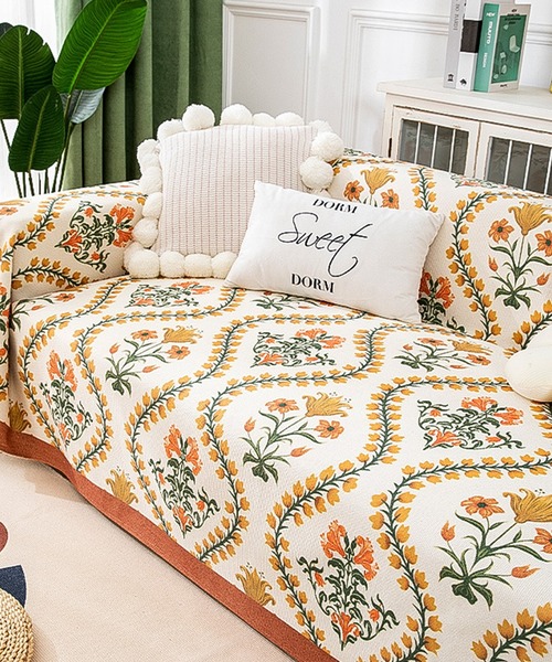 セール】総柄ソファーカバー マルチカバー 【180*220】（ブランケット