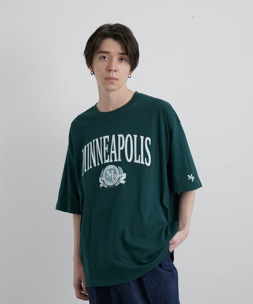 JUNRED（ジュンレッド）の「MINNEA POLIS BIGTシャツ（Tシャツ/カットソー・メンズ・ホワイト/チャコールグレー/グリーン/ブルー系その他4・S/M/L）」の3枚目の写真