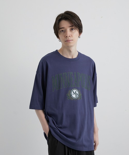 JUNRED（ジュンレッド）の「MINNEA POLIS BIGTシャツ（Tシャツ/カットソー・メンズ・ホワイト/チャコールグレー/グリーン/ブルー系その他4・S/M/L）」の4枚目の写真