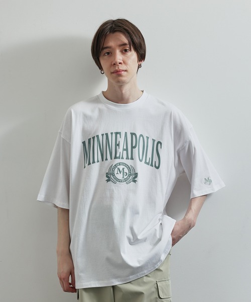 JUNRED（ジュンレッド）の「MINNEA POLIS BIGTシャツ（Tシャツ/カットソー・メンズ・ホワイト/チャコールグレー/グリーン/ブルー系その他4・S/M/L）」の11枚目の写真