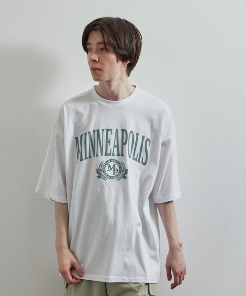JUNRED（ジュンレッド）の「MINNEA POLIS BIGTシャツ（Tシャツ/カットソー・メンズ・ホワイト/チャコールグレー/グリーン/ブルー系その他4・S/M/L）」の8枚目の写真