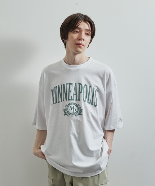 JUNRED（ジュンレッド）の「MINNEA POLIS BIGTシャツ（Tシャツ/カットソー・メンズ・ホワイト/チャコールグレー/グリーン/ブルー系その他4・S/M/L）」の14枚目の写真