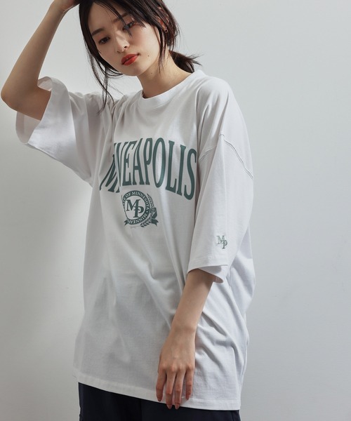 JUNRED（ジュンレッド）の「MINNEA POLIS BIGTシャツ（Tシャツ/カットソー・メンズ・ホワイト/チャコールグレー/グリーン/ブルー系その他4・S/M/L）」の6枚目の写真
