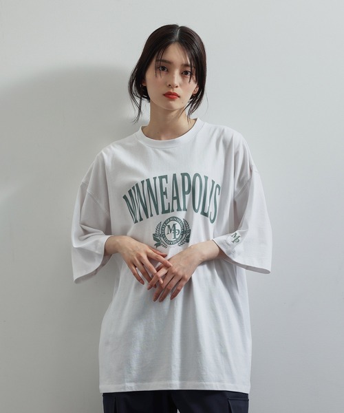 JUNRED（ジュンレッド）の「MINNEA POLIS BIGTシャツ（Tシャツ/カットソー・メンズ・ホワイト/チャコールグレー/グリーン/ブルー系その他4・S/M/L）」の9枚目の写真
