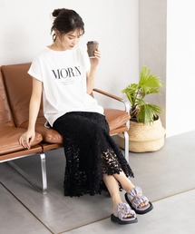 GeeRA | 2022 SS フレンチスリーブプリントＴシャツ(Tシャツ/カットソー)