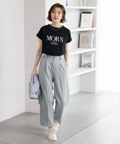 GeeRA(ジーラ)の「フレンチスリーブプリントTシャツ(Tシャツ/カットソー・レディース・ブラック/オフホワイト/ブルー・MEDIUM/LARGE/X-LARGE/XX-LARGE)」の12枚目の写真