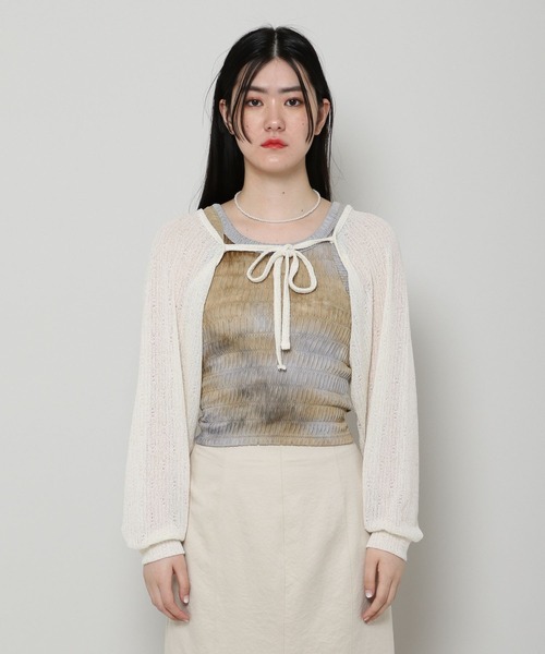 ALAND（エーランド）の「3.3Field Trip／LOOSE FIT BOLERO 2297726（カーディガン/ボレロ・レディース・ブラック/グレー/アイボリー・FREE）」の13枚目の写真