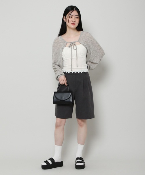 ALAND（エーランド）の「3.3Field Trip／LOOSE FIT BOLERO 2297726（カーディガン/ボレロ・レディース・ブラック/グレー/アイボリー・FREE）」の14枚目の写真