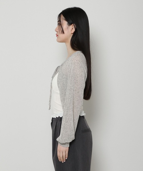 ALAND（エーランド）の「3.3Field Trip／LOOSE FIT BOLERO 2297726（カーディガン/ボレロ・レディース・ブラック/グレー/アイボリー・FREE）」の18枚目の写真