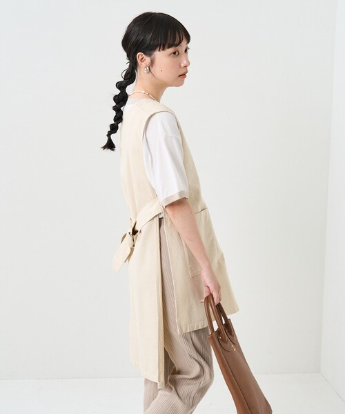 FREAK'S STORE(フリークスストア)の「エプロンベスト(ベスト・レディース・サックスブルー/オリーブ/オフホワイト/ブラック・フリ-)」の16枚目の写真