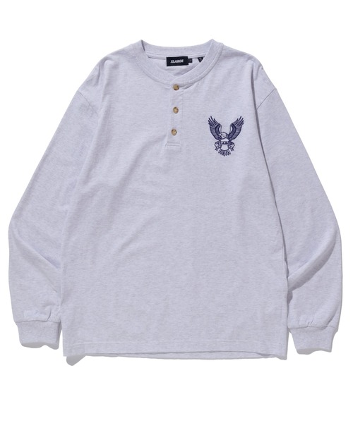 XLARGE（エクストララージ）の「HENLEY NECK EAGLE L/S TEE（Tシャツ/カットソー・メンズ・ブラック/アッシュ/ブラウン・L/XL/S/M）」の3枚目の写真