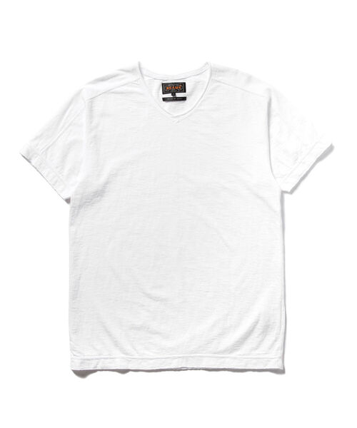 BEAMS PLUS(ビームスプラス)の「BEAMS PLUS / V ネック Tシャツ(Tシャツ/カットソー・メンズ・オフホワイト/ネイビー/ピンク/ブラック・X-LARGE/LARGE/MEDIUM/SMALL)」の2枚目の写真