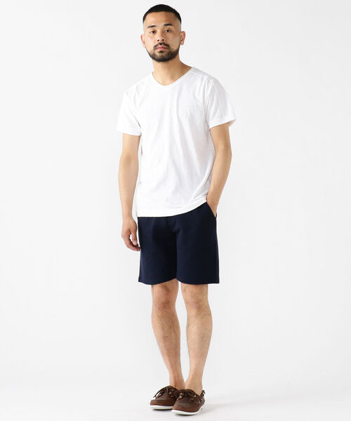 BEAMS PLUS(ビームスプラス)の「BEAMS PLUS / V ネック Tシャツ(Tシャツ/カットソー・メンズ・オフホワイト/ネイビー/ピンク/ブラック・X-LARGE/LARGE/MEDIUM/SMALL)」の5枚目の写真