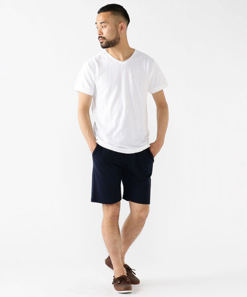 BEAMS PLUS(ビームスプラス)の「BEAMS PLUS / V ネック Tシャツ(Tシャツ/カットソー・メンズ・オフホワイト/ネイビー/ピンク/ブラック・X-LARGE/LARGE/MEDIUM/SMALL)」の6枚目の写真