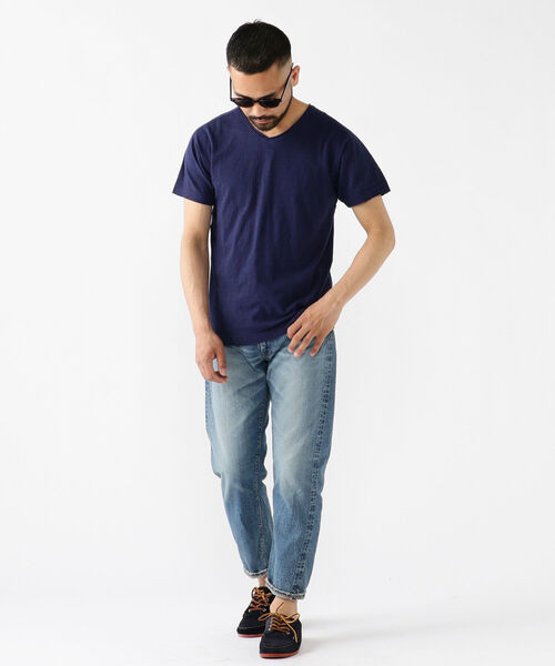BEAMS PLUS(ビームスプラス)の「BEAMS PLUS / V ネック Tシャツ(Tシャツ/カットソー・メンズ・オフホワイト/ネイビー/ピンク/ブラック・X-LARGE/LARGE/MEDIUM/SMALL)」の10枚目の写真