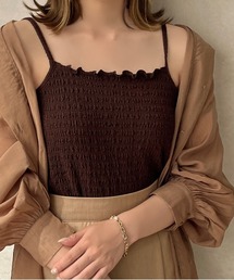 【apres jour clair】カップ付きクシュクシュキャミソール【ZOZOTOWN限定アイテム】