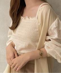 【apres jour clair】カップ付きクシュクシュキャミソール【ZOZOTOWN限定アイテム】
