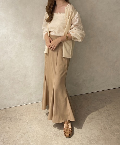 apres jour clair(アプレジュールクレア)の「【apres jour clair】カップ付きクシュクシュキャミソール【ZOZOTOWN限定アイテム】(キャミソール・レディース・アイボリー/ダークブラウン/ベージュ・X-LARGE/フリー)」の12枚目の写真