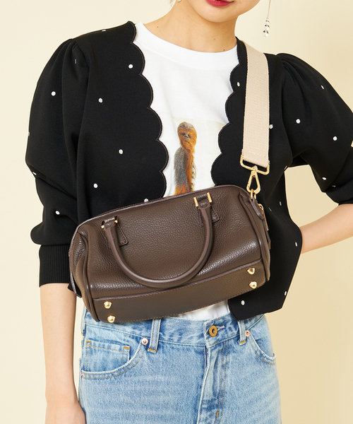 U by SPICK&SPAN（ユーバイスピックアンドスパン）の「【AULENTTI/オウレンティ】 ボストンショルダーBAG（ボストンバッグ・レディース・ブラウン/イエロー・FREE）」の2枚目の写真