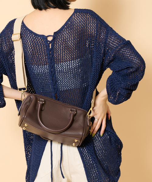 U by SPICK&SPAN（ユーバイスピックアンドスパン）の「【AULENTTI/オウレンティ】 ボストンショルダーBAG（ボストンバッグ・レディース・ブラウン/イエロー・FREE）」の9枚目の写真