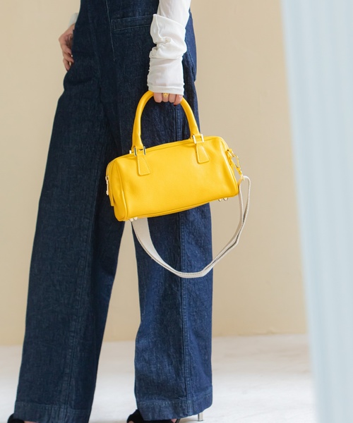 U by SPICK&SPAN（ユーバイスピックアンドスパン）の「【AULENTTI/オウレンティ】 ボストンショルダーBAG（ボストンバッグ・レディース・ブラウン/イエロー・FREE）」の16枚目の写真