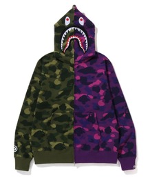 COLOR CAMO SEPARATE SHARK FULL ZIP HOODIE M