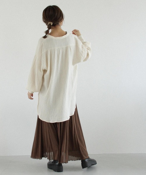 Crisp（クリスプ）の「ヘムフレアニットスカート（スカート・レディース・ブラウン/カーキ・FREE）」の11枚目の写真