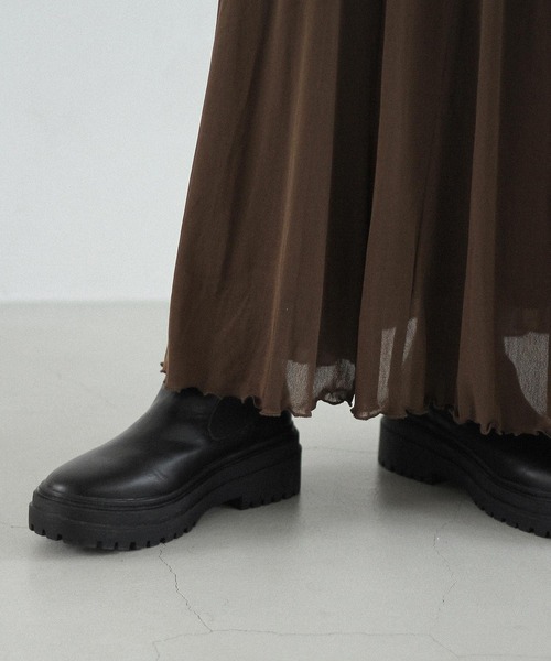 Crisp（クリスプ）の「ヘムフレアニットスカート（スカート・レディース・ブラウン/カーキ・FREE）」の15枚目の写真