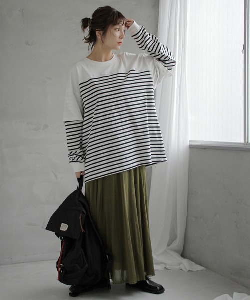 Crisp（クリスプ）の「ヘムフレアニットスカート（スカート・レディース・ブラウン/カーキ・FREE）」の16枚目の写真