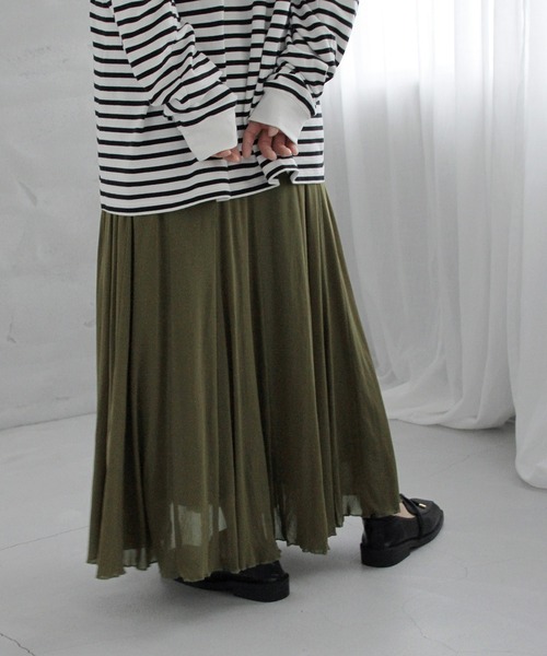 Crisp（クリスプ）の「ヘムフレアニットスカート（スカート・レディース・ブラウン/カーキ・FREE）」の19枚目の写真