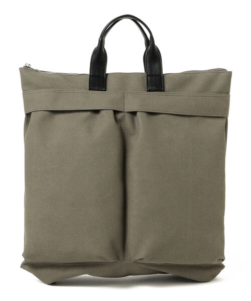 良品】BEAMS LIGHTS ヘルメットバッグ カーキ〈定価14,300円