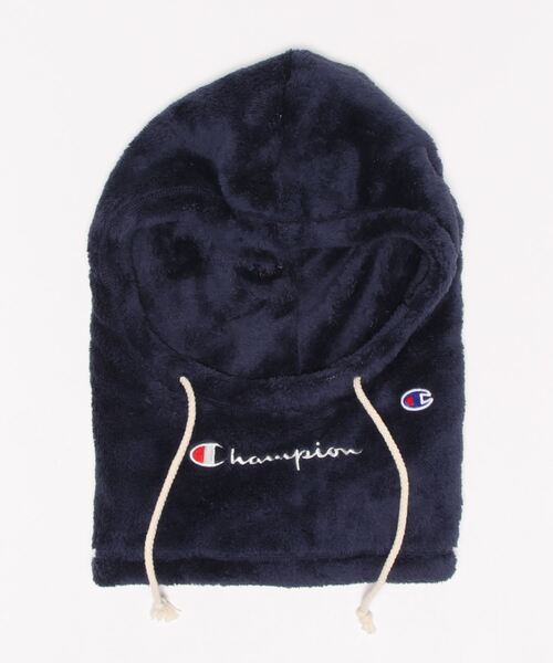 Champion（チャンピオン）の「【Champion/チャンピオン】ボアフード付きネックウォーマー　ワンポイントブランドロゴ（ネックウォーマー/スヌード・メンズ・ネイビー/ベージュ/ブラック/ブラウン/グレー・FREE）」の5枚目の写真