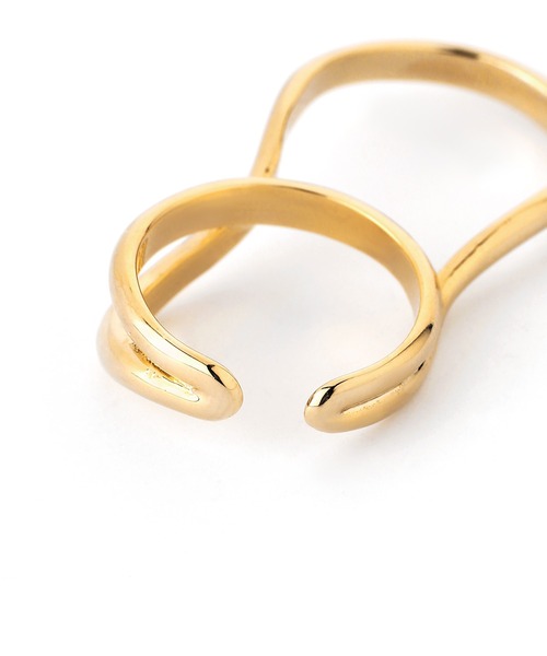 ANEMONE（アネモネ）の「ダブルフィンガーメタルリング[B]（リング・レディース・シルバー/ゴールド・FREE）」の5枚目の写真