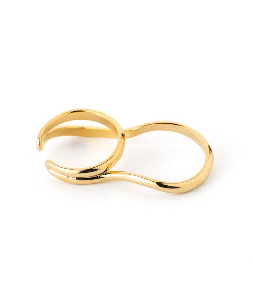 ANEMONE（アネモネ）の「ダブルフィンガーメタルリング[B]（リング・レディース・シルバー/ゴールド・FREE）」の6枚目の写真